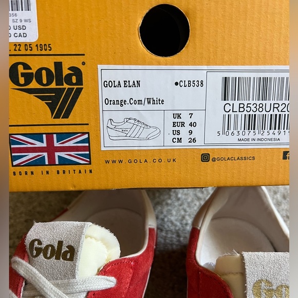Gola Elan Red and White Sneakers - Women’s Suze 9 - Picture 7 of 8